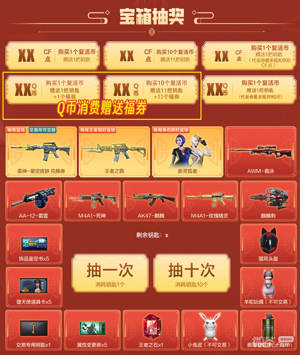 CF虎年虎特惠活动一览