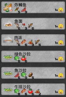 《我的水世界求生》全食谱材料详情