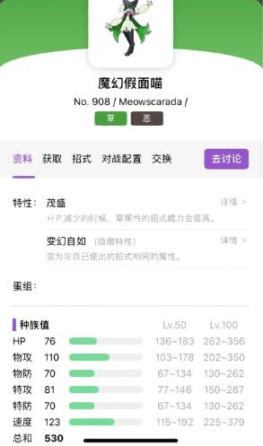 宝可梦朱紫新叶喵进化形态 宝可梦朱紫新叶喵进化形态一览