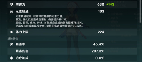 原神甘雨毕业面板属性一览 暴击率多少合适