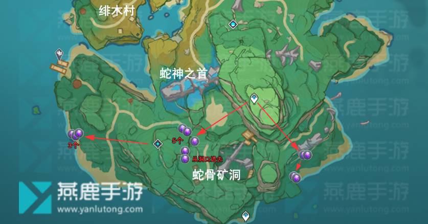 原神紫晶块位置 原神紫晶块采集路线图一览