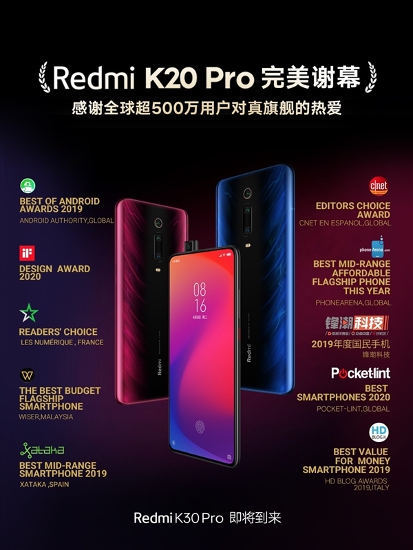 小米6款手机停止官方维修服务：Redmi首款真旗舰K20 Pro在列