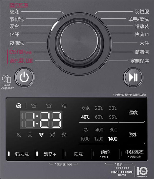 LG星云系列洗衣机曝光！官方：AI蒸汽洗护，除菌柔顺