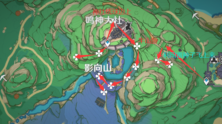 原神2.7版本鸣草怎么采集 2.7版本鸣草快速采集路线2