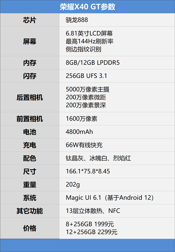 荣耀X40 GT首发测评：千元游戏神机