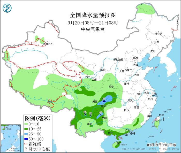 西北、西南部分地区有中到大雨 北部和东部海域有大风天气