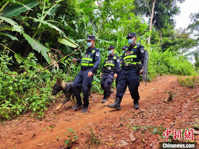 中老边境云南磨憨 神犬奇兵与民警并肩作战守护平安