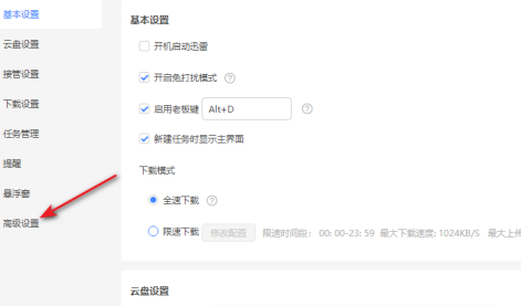 迅雷11镜像服务加速器的开关在哪里?迅雷11打开镜像服务加速器的方法截图