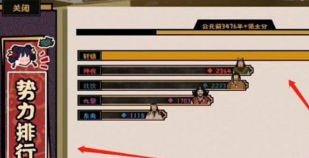 无悔华夏势力排行怎么看？无悔华夏看势力排行的具体操作截图